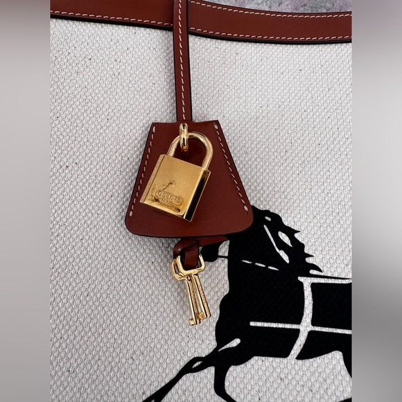 Celine Cabas canvas leather trim tote. New without tag. - Picture 3 of 9